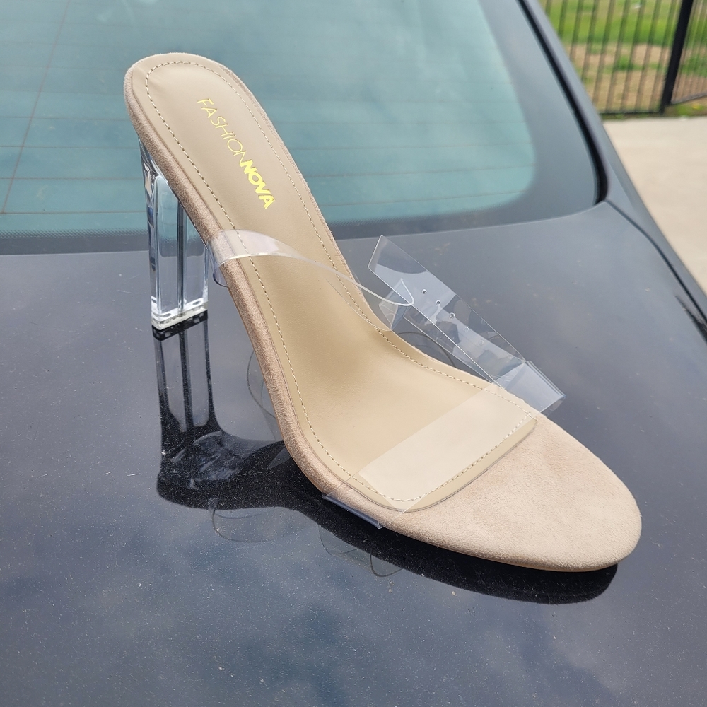 Clear Ankle strap heels